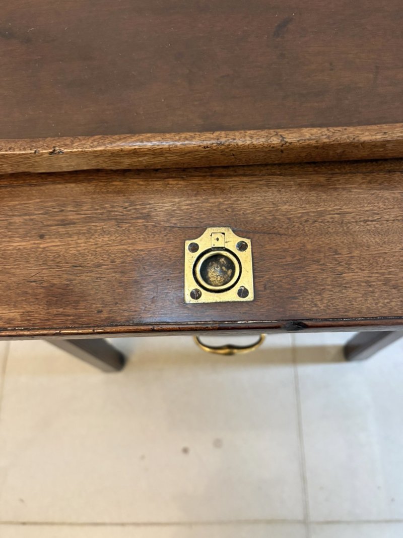 Antique Georgian Mahogany Tray Top Bedside Table Nightstand Lamp Table - Image 5